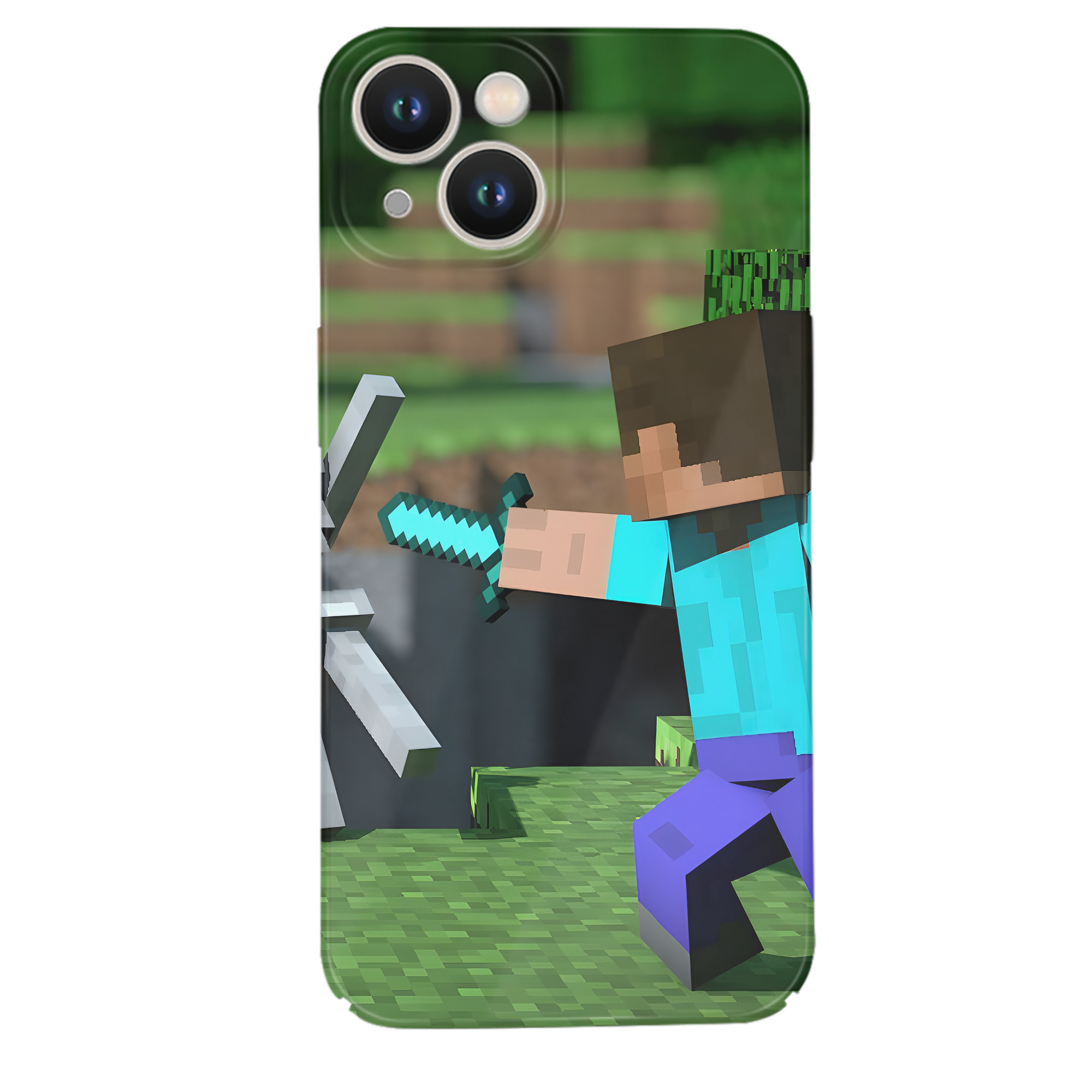 （画像用） マインクラフト ブロックの世界 Minecraft MC Block world 【iPhone 14シリーズ対応】ハードケース